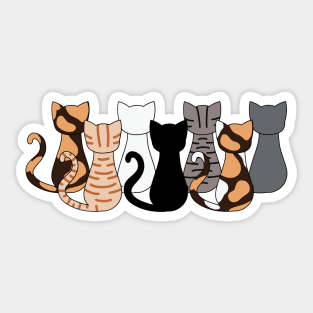 Seven Cats Sticker